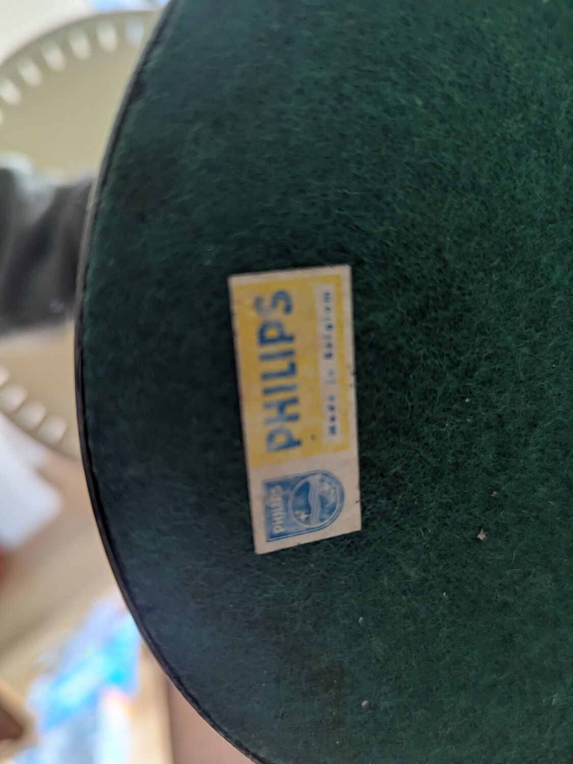 Evoluon saucer-shaped desk lamp by Louis Kalff for Philips, green