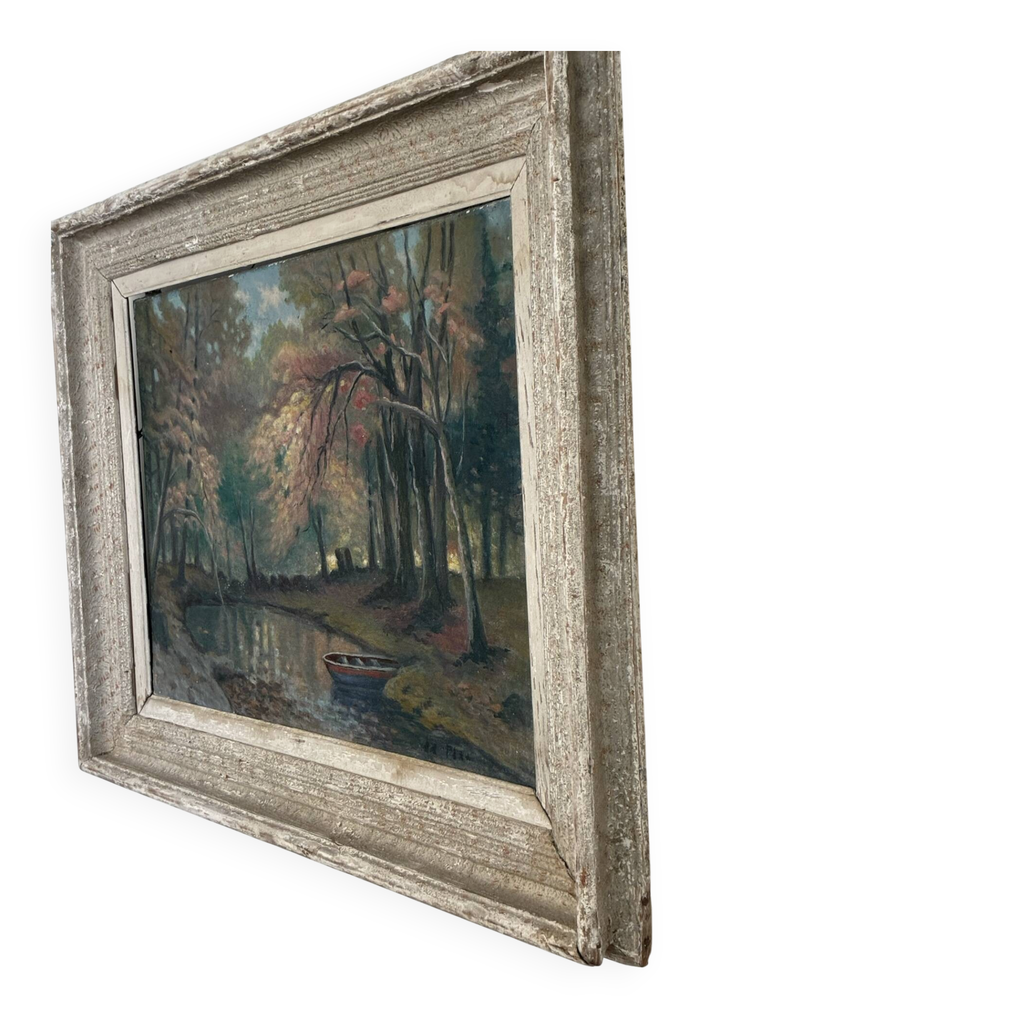 Mid-century landscape oil painting