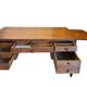 Bureau plat Louis Philippe 19e siècle en chêne doré massif