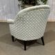 Napoleon III toad chair, late 19th century, reupholstered.
