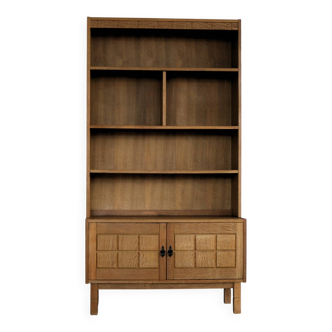 Bibliothèque brutaliste | Armoire murale | Chêne | Années 1960 | Danois