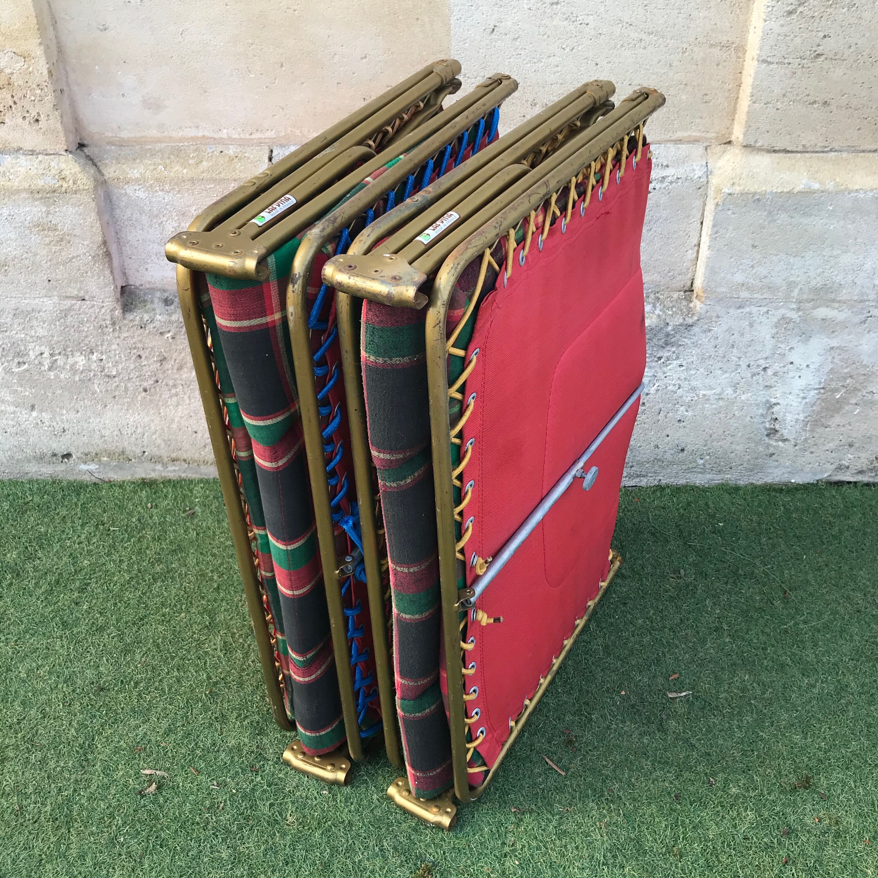 Pair of Lafuma sun beds