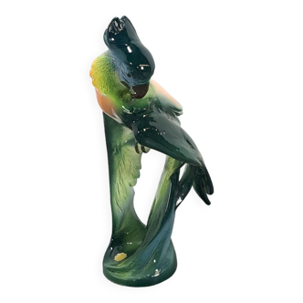 Porcelain statue cockatoo vintage