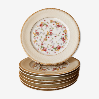 Set de 7 assiettes plates en porcelaine par UC Limoges