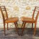 Pair of vintage bistro chairs, Stella Luterma, Circa 60'