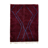 Modern Moroccan carpet dark red