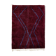 Modern Moroccan carpet dark red
