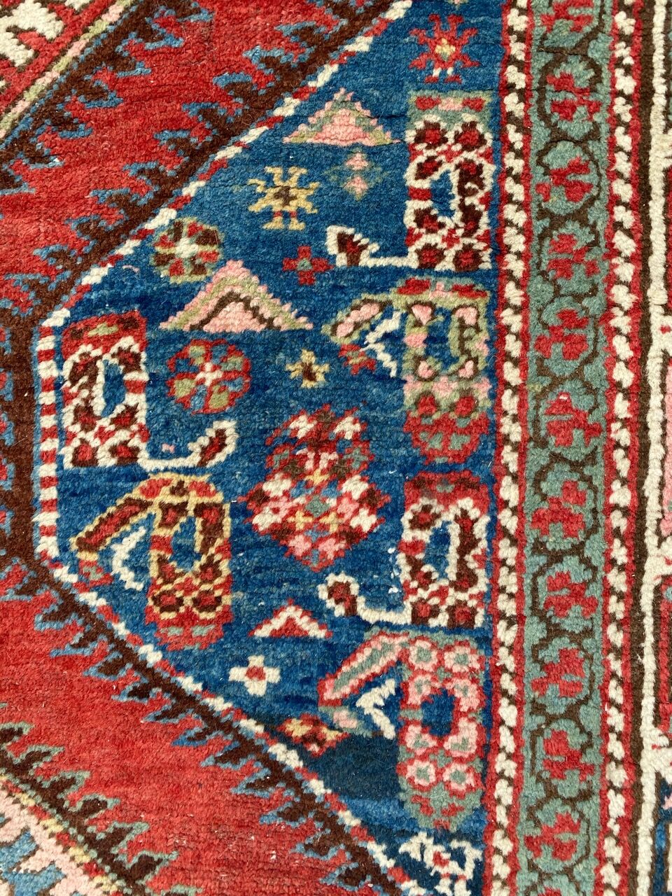 Old Persian north-west carpet for handmade corridor 107x325 cm