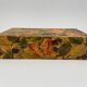 Grave box 1900 pyrogravure with butterfly decoration bunch of grapes