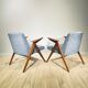 Pair of vintage design armchairs 'Bunny' 60s