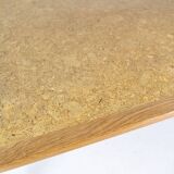 Table à manger en chêne et liège de design danois des années 1970