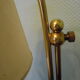 Reclining table lamp by Koch & Lowy for OMI, brass, metal, fabric - Germany - 60s/70s