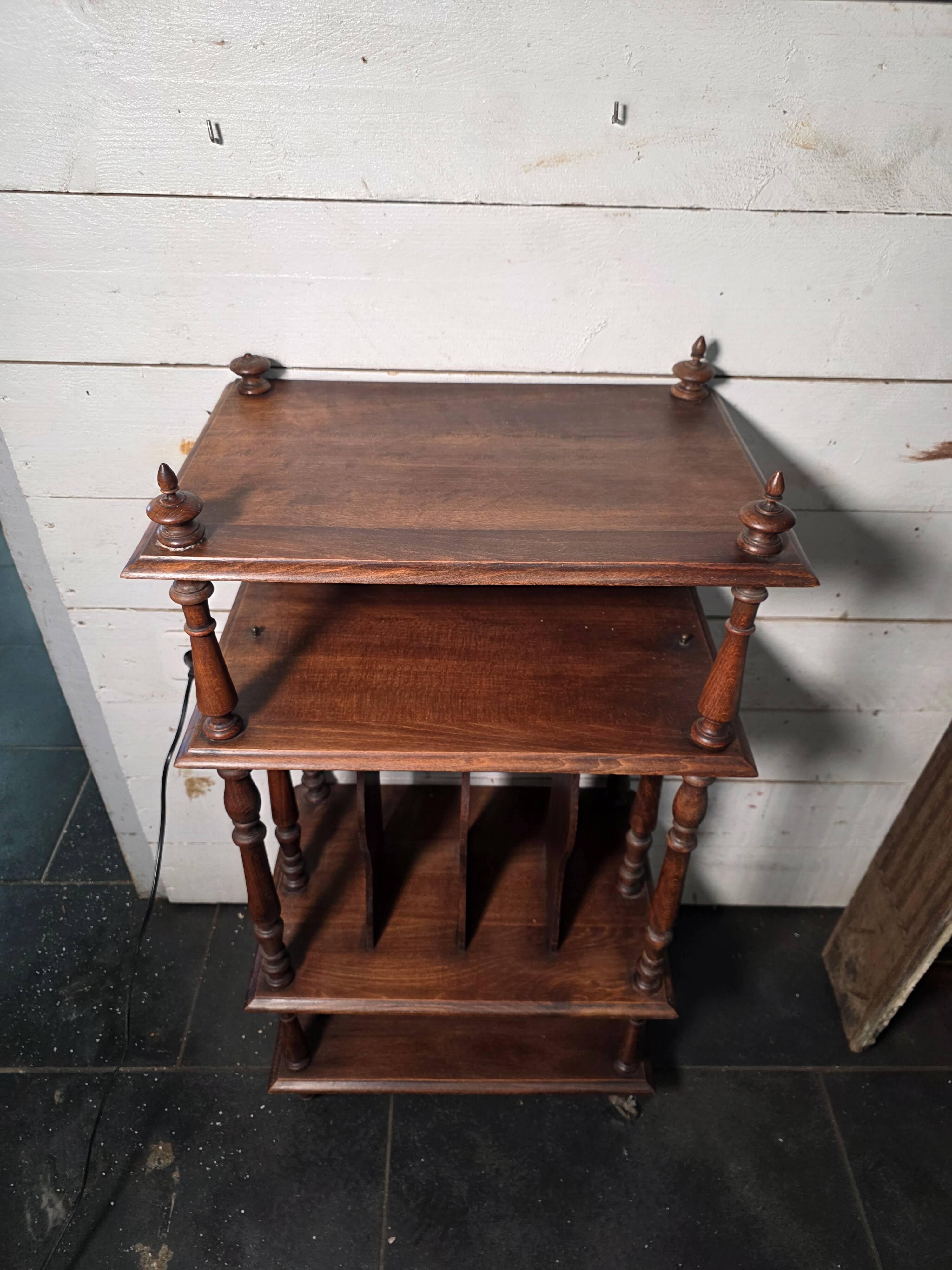 Antique walnut music cabinet
