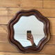 Corrugated wooden mirror
