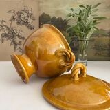 Aegitna Vallauris mustard yellow glazed terracotta soup tureen