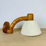 Wall lamp flexible pine lampshade wool 60s