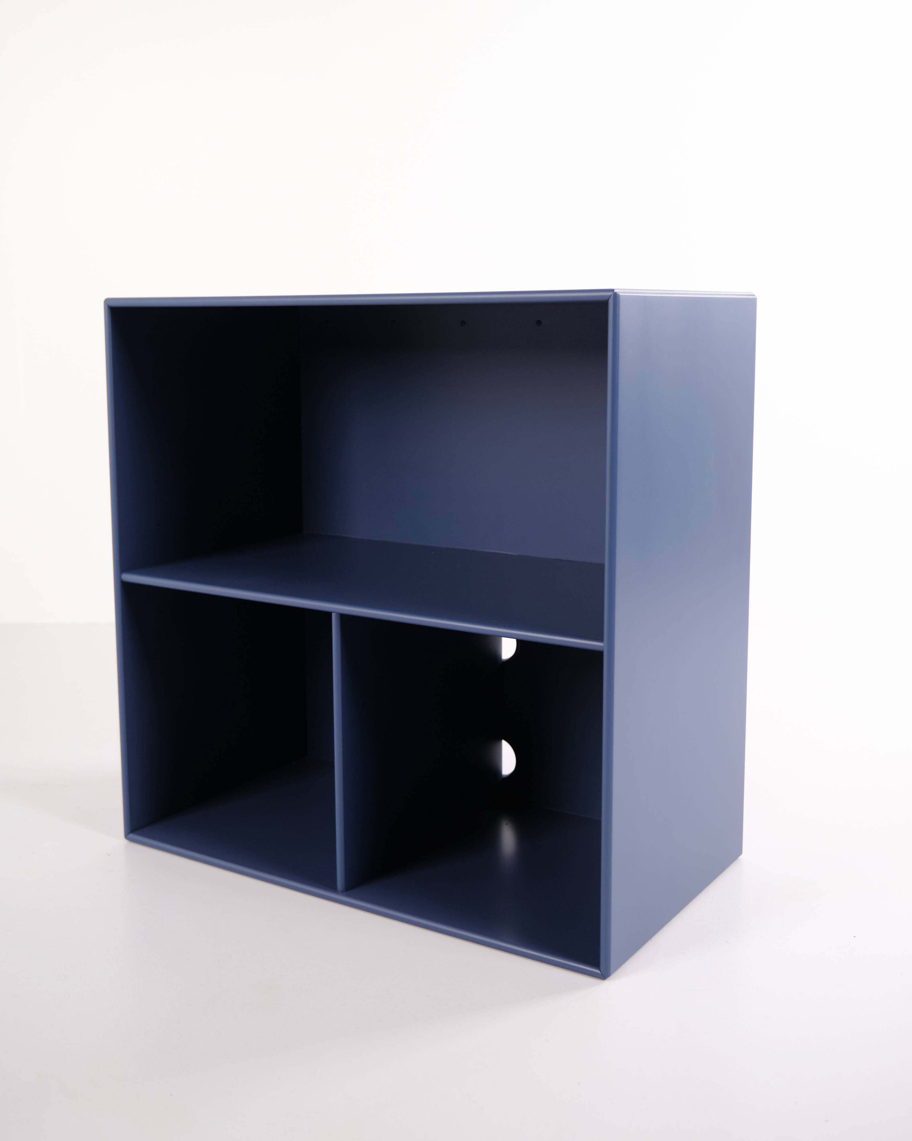 Montana bookcase – blue – 4 shelves