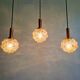 Amber bubble glass pendant (5 available), Helena Tynell, 1970