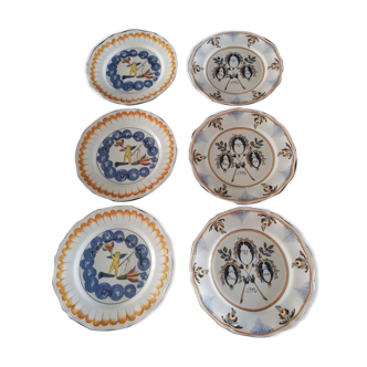 Set of 6 bicentennial plates of the Revolution