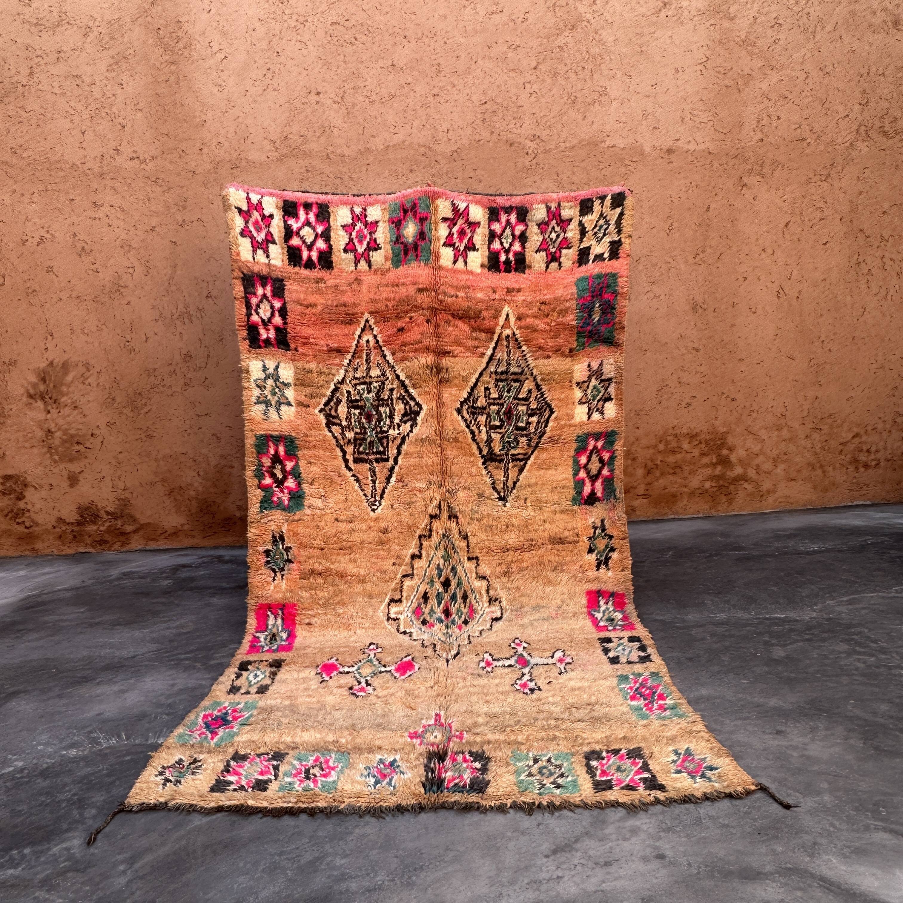 Tapis Marocain Boujad coloré - 325 x 181 cm