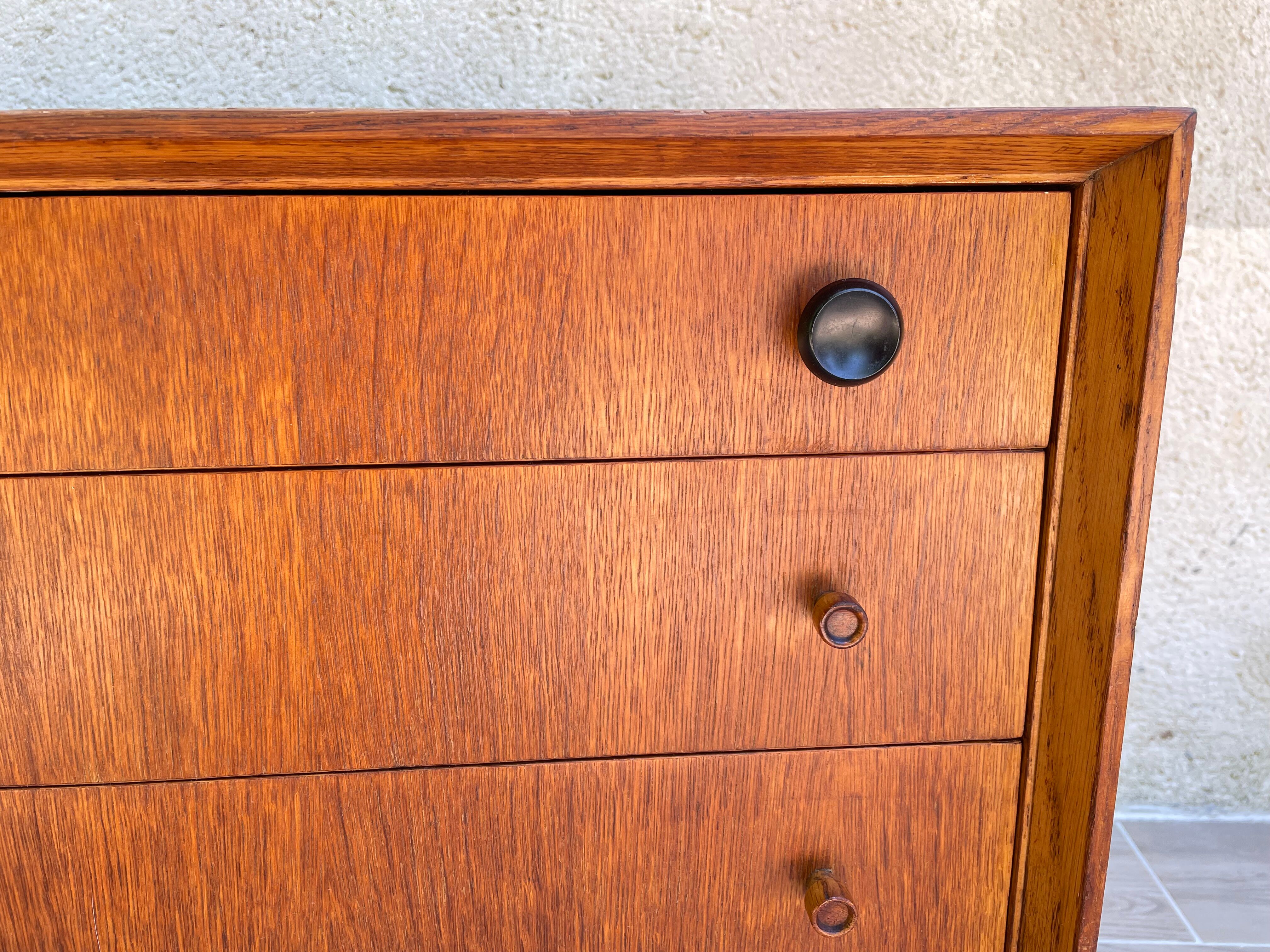 Scandinavian sideboard with 5 vintage drawers