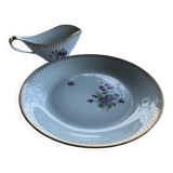 Serving dish and its real porcelain FD saucier