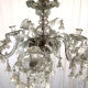 Ancien lustre de Venise, Murano en verre transparent
