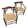 A pair of Dutch oak / matching Rush Chairs 1930s