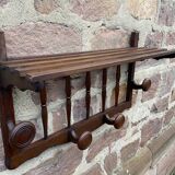 Coat hooks wall-mounted coat rack in rustic wood french coat rack 70s