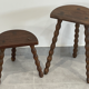 Tripod stools twisted feet