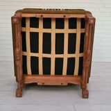 Ensemble de fauteuils bois de chêne laine état d’origine années 1970