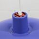 Blue Louis Poulsen PH 4/3 Pendant Lamp: 1970s Scandinavian Design
