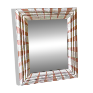 Miroir ancien en bois - peint