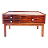 Low sideboard with 3 drawers, in rosewood