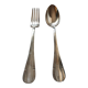 White box fork spoon silver plated