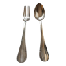 White box fork spoon silver plated