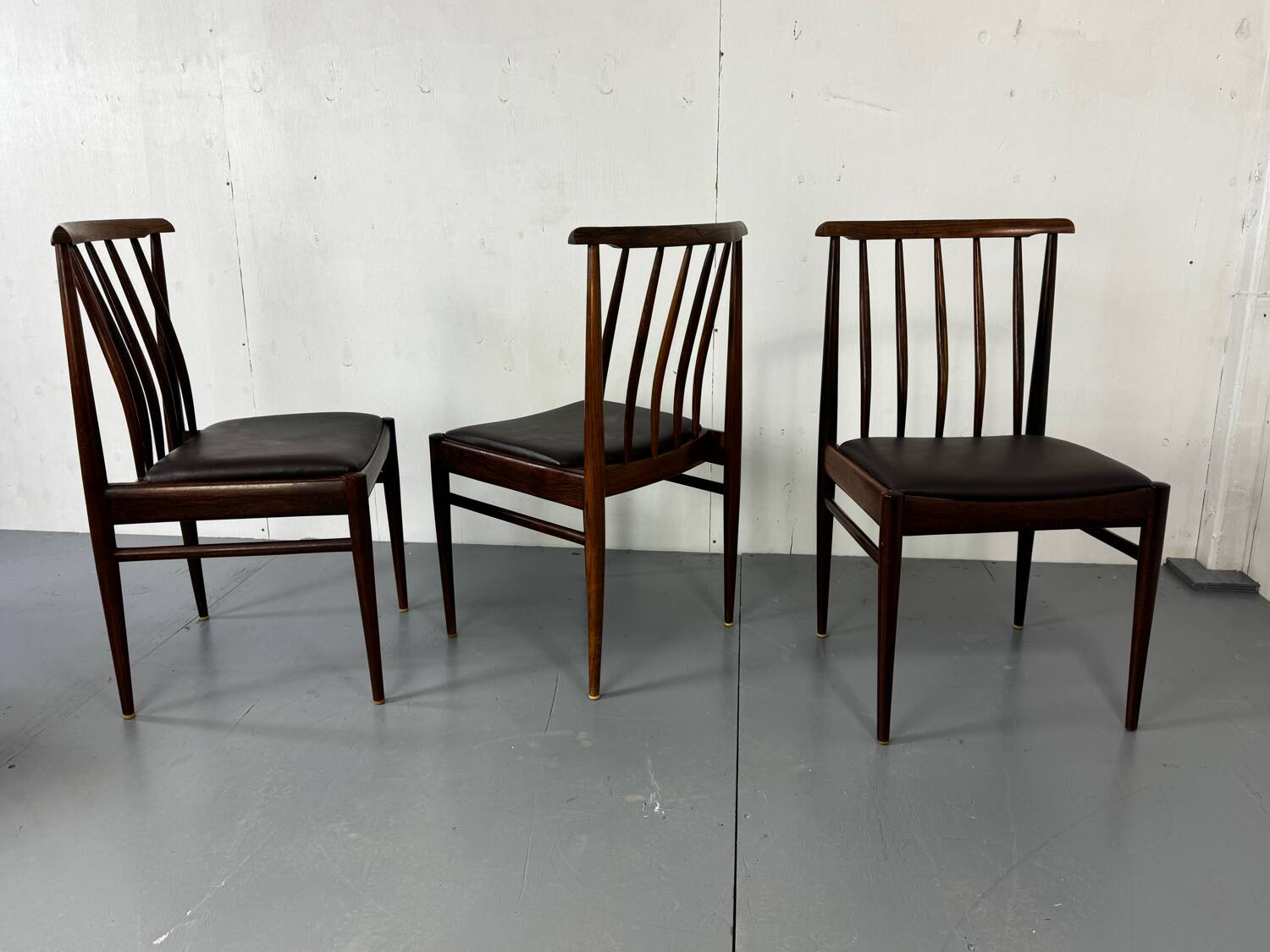 AWA Rosewood Danish design Dining Chairs, 1960s, Set of 3