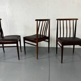 AWA Rosewood Danish design Dining Chairs, 1960s, Set of 3