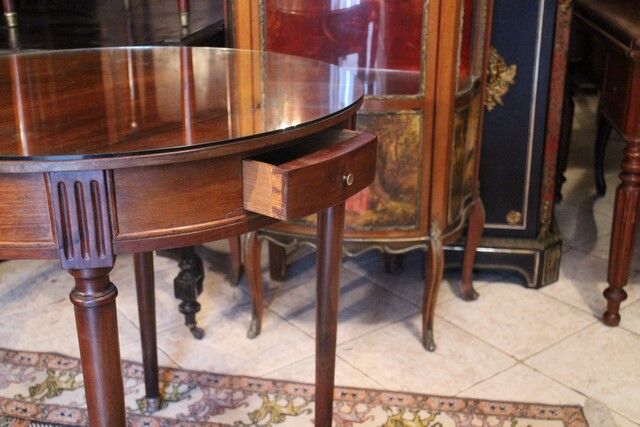 Solid walnut mahogany side table