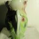 Vase in decor barbotine with tulips gerber France