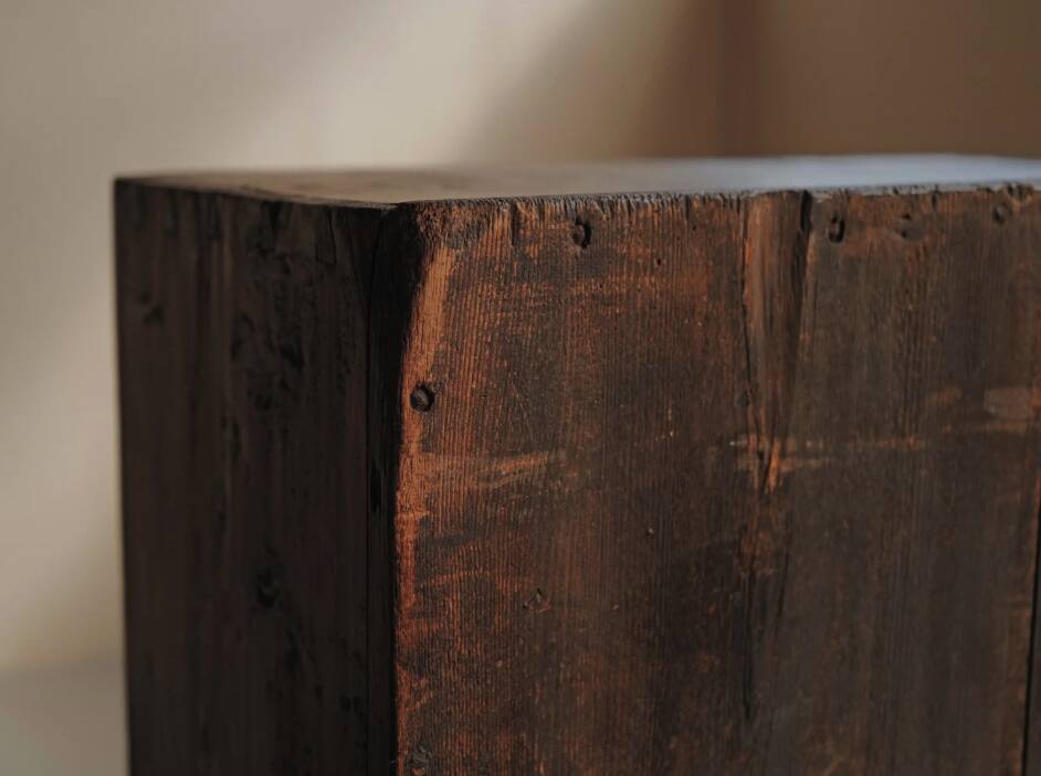 Mountain furniture in pine and larch, Folk art, Savoie, 19th century