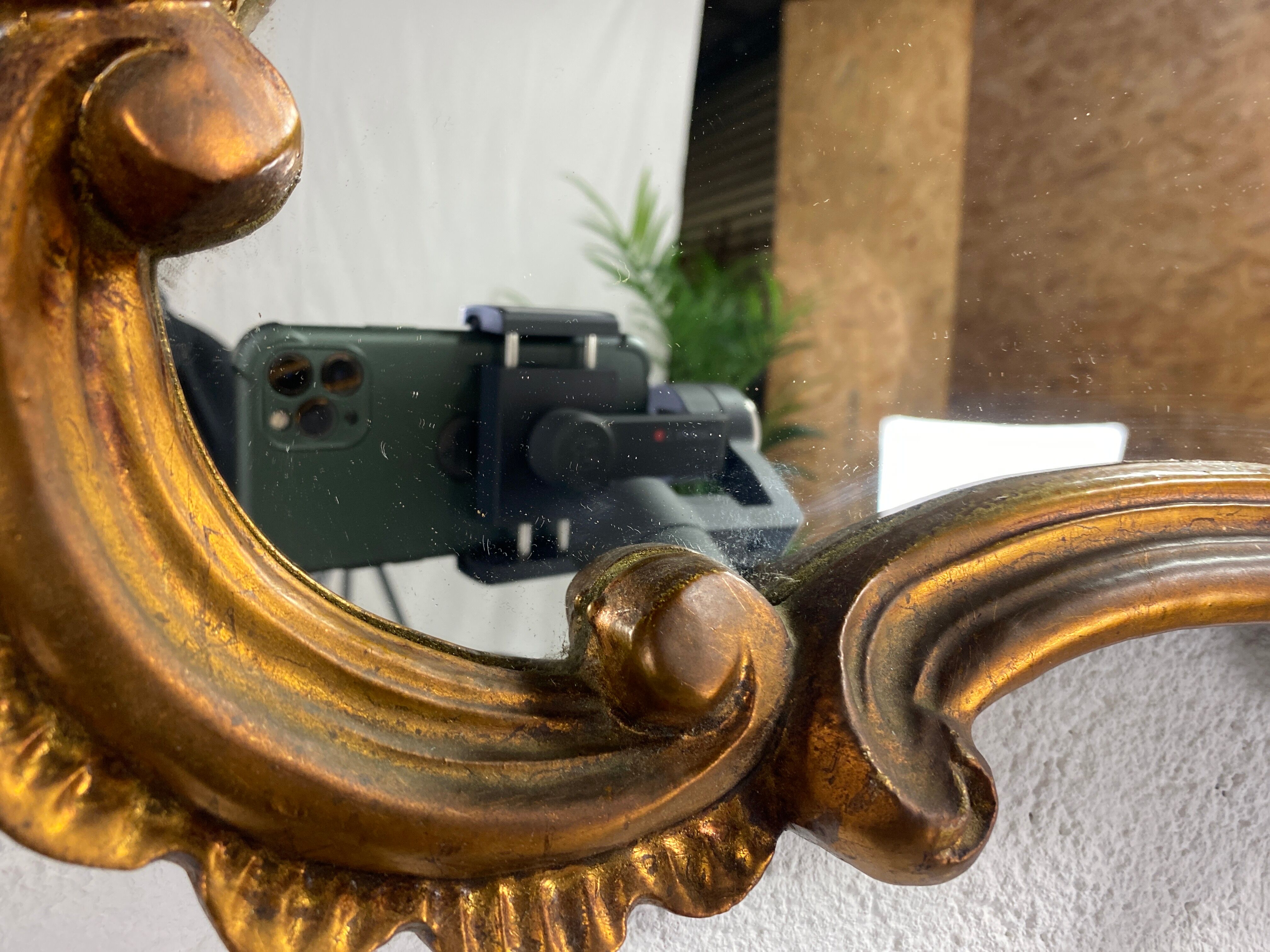 Golden mirror shell Louis XV