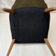 Pair of vintage wooden and fabric armchairs from the 1960s.