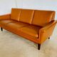 Mid-century vintage Danish 3-person sofa in cognac leather by Nili Stoppmøbler