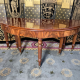 Louis Philippe half-moon dining table with 8 extensions 430 cm