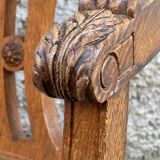 American office chair Louis XVI style wood and caning 1900