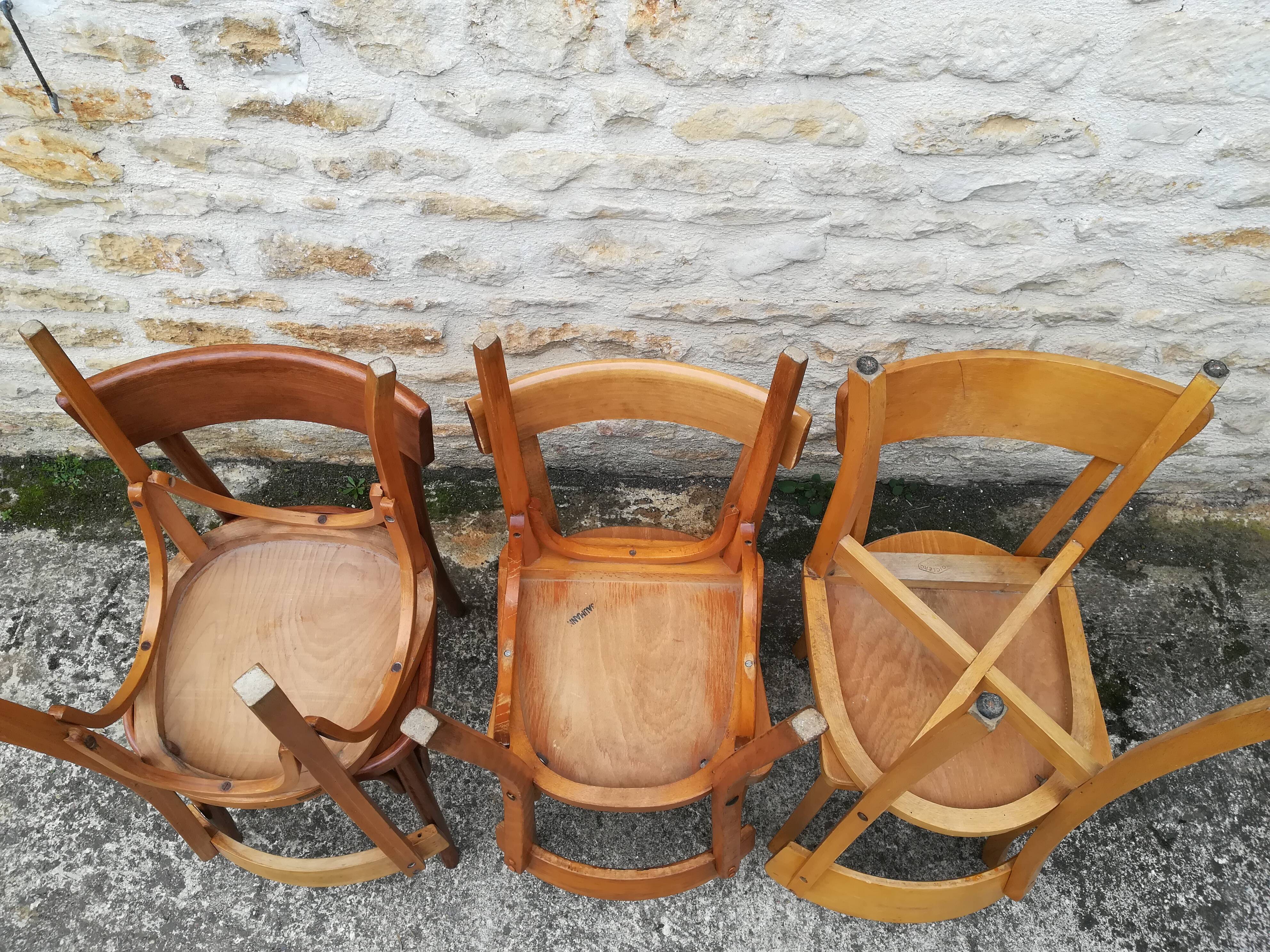 Mismatched bistro chairs