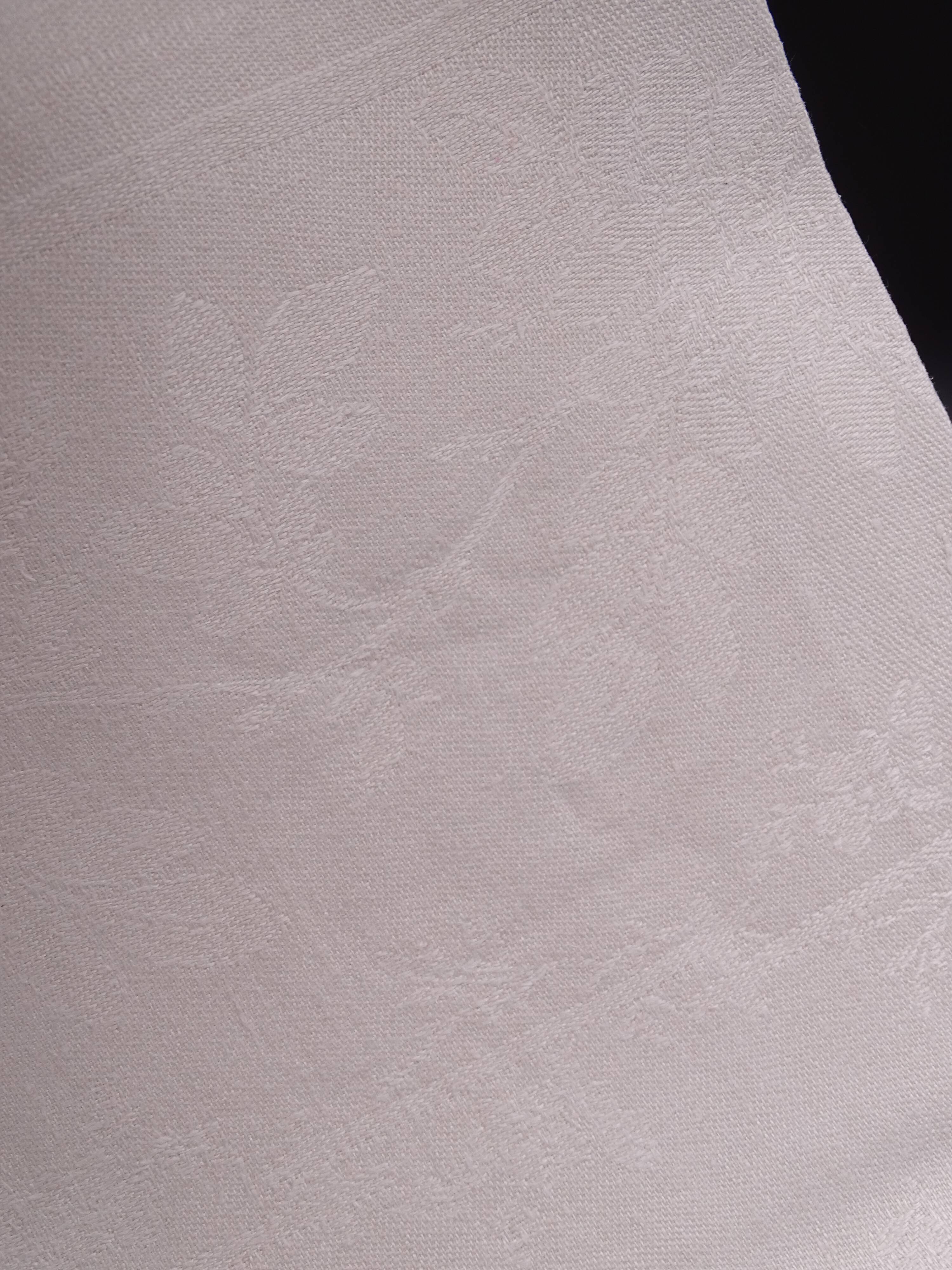 12 monogrammed cotton pad towels AL - Circa 1900