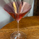Cocktail glasses in glass