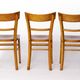 Set of 3 Vintage Frankfurter Chairs, 1970s Mid-Century Beech Dining Chairs,